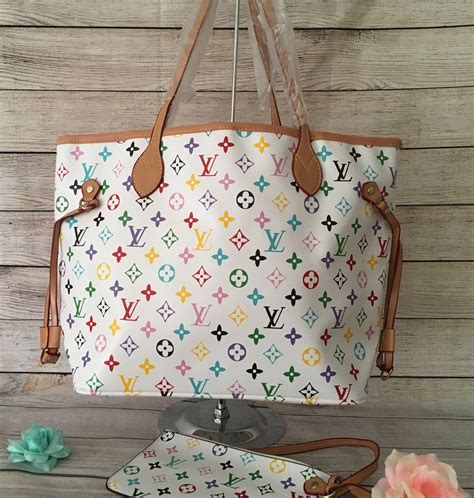 louis vuitton multicolor neverfull|Louis Vuitton Neverfull bag cost.